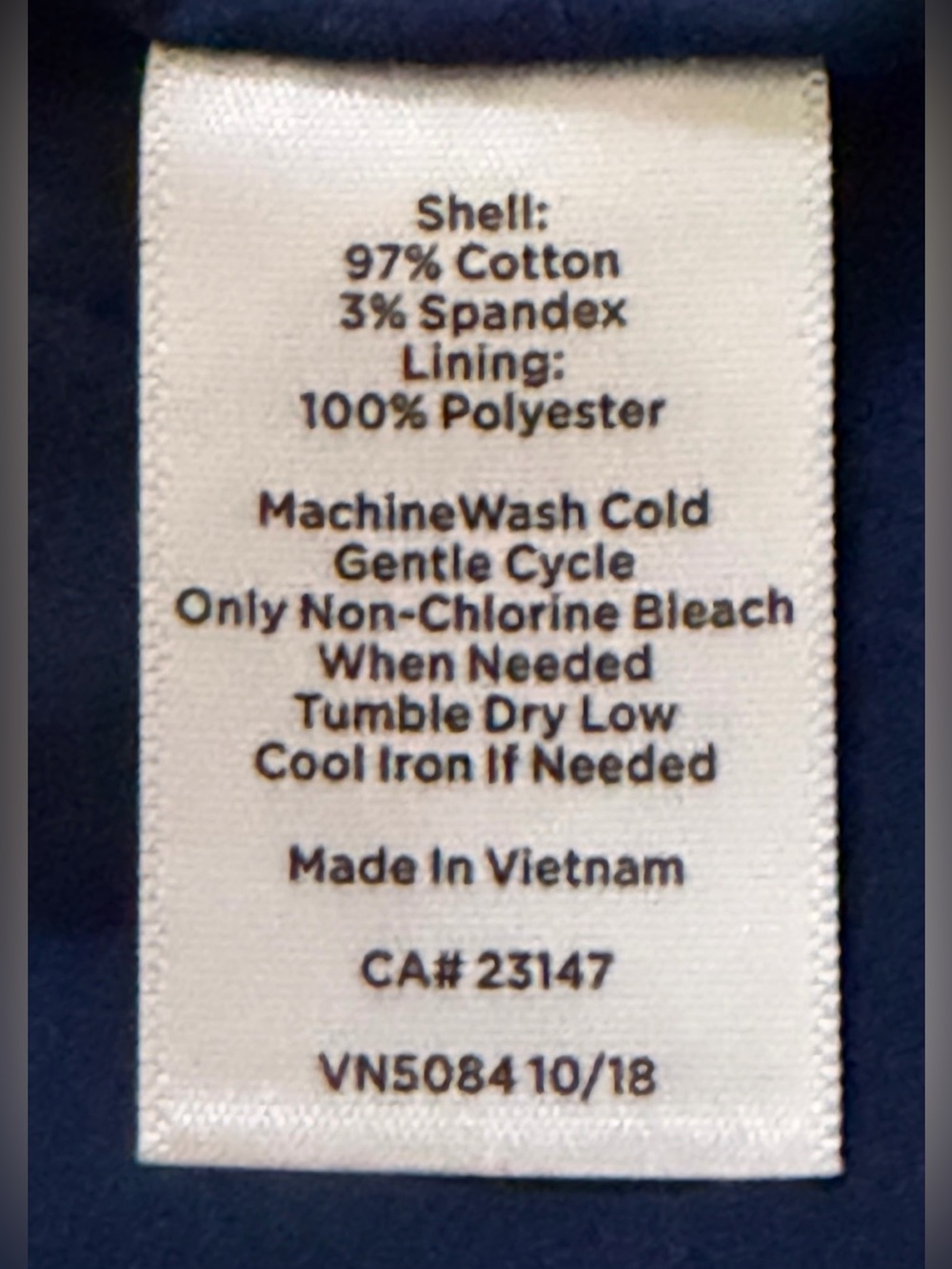 Talbots Cotton Geometric Pattern Print Skirt - Navy & White - Size 12 - Picture 10 of 12